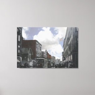 Main Street Brockton 1 Canvas Afdruk