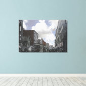 Main Street Brockton 1 Canvas Afdruk (Insitu (Houten vloer))