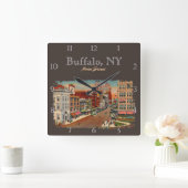Main Street - Buffalo, NY Custom Vierkante Klok (Huis)