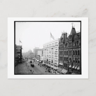 Main Street, Buffalo, Vintage van New York Briefkaart