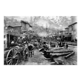 Main Street DEADWOOD 1876 Foto Afdruk