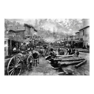 Main Street DEADWOOD 1876 Foto Afdruk