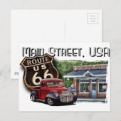 Main Street Hot Rod Briefkaart (Voorkant / Achterkant)