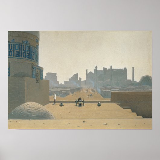 Main Street in Samarkand, Early Morning, 1869-70 Poster (Voorkant)