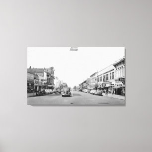 Main Street in Walla Walla, WA-foto Canvas Afdruk
