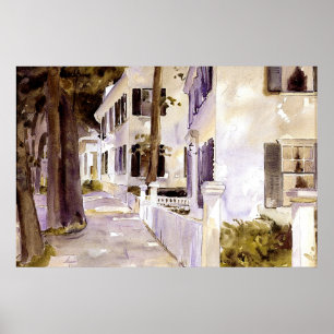 Main Street, Nantucket, mooie kunst, Poster