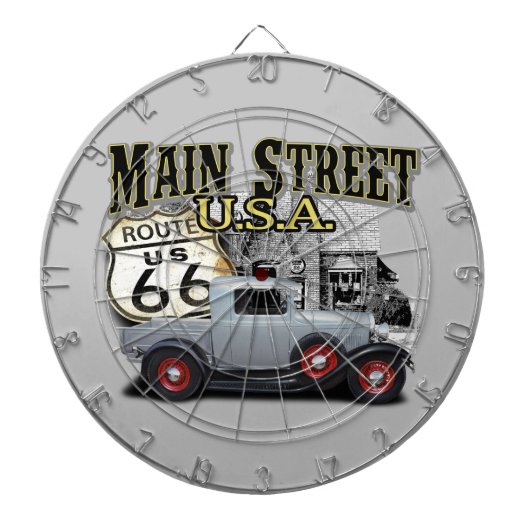 Main Street Rod Dartbord (Voorkant)