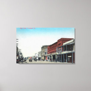 Main Street SceneWoodland, CA Canvas Afdruk