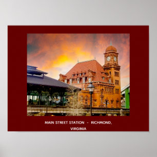 Main Street Station Richmond, Virginie Poster