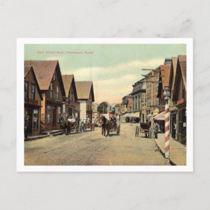Main Street, Vinalhaven, Maine Style Briefkaart
