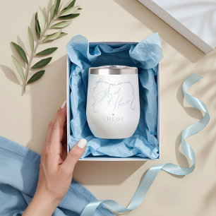 Main tiré Chic Bow Ribbon Maid of Honor Propositio
