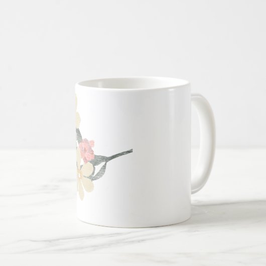Main tirée florale Mug (Devant droit)
