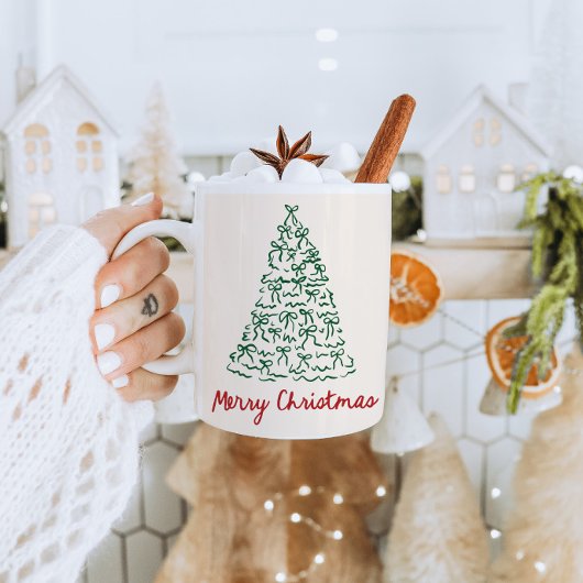 Main tirée Joyeuse Mug de Noël