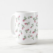 Main tirée Rosebud floral Mug (Devant gauche)