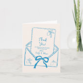 Main Tirée Whimsical Lemon Mariage Merci Cartes (Devant)