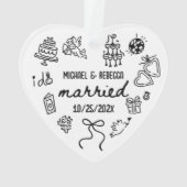 Main Whimsical Tirée Nouvelle mariée Premier Noël (dos)