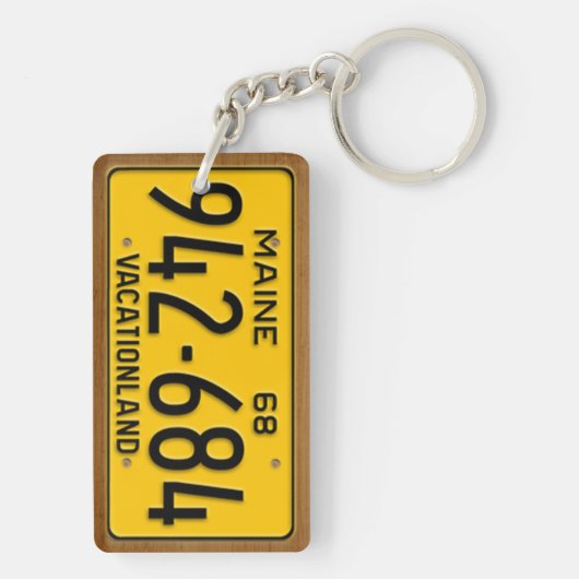 Maine 1968  Licence Bord Sleutelhanger (achterkant)