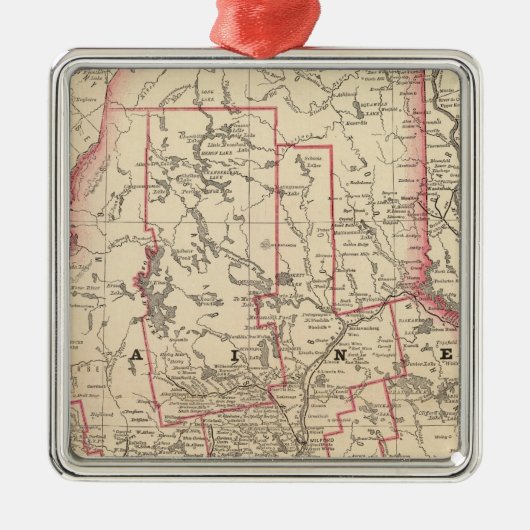 Maine 6 metalen ornament (Voorkant)