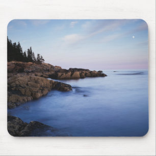 Maine, Acadia National Park, Maan ondergaand Muismat