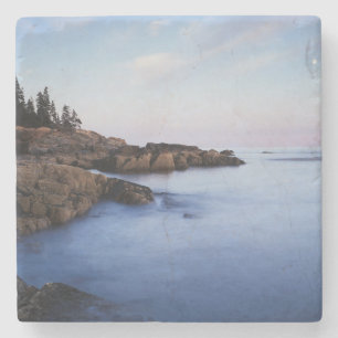 Maine, Acadia National Park, Maanondergang Stenen Onderzetter