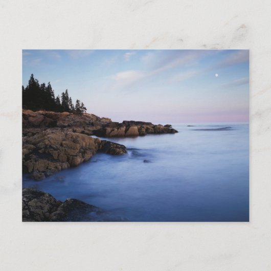 Maine, Acadia National Park, Moonset Briefkaart (Voorkant)