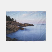 Maine, Acadia National Park, Moonset Fleece Deken (Voorkant (Horizontaal))