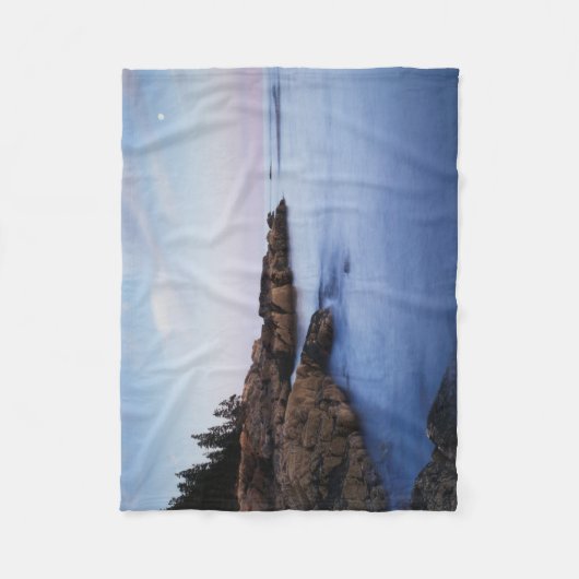 Maine, Acadia National Park, Moonset Fleece Deken (Voorkant)