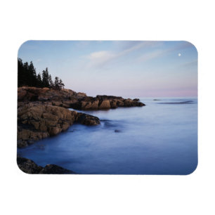 Maine, Acadia National Park, Moonset Magneet