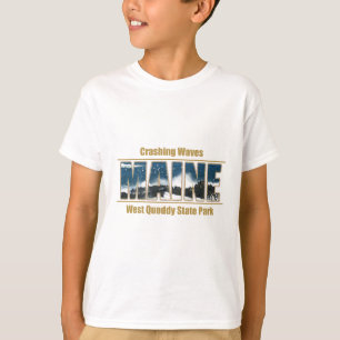 Maine Afbeelding Text - Waves Crashing T-shirt