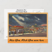 Maine, Amusements, Old Orchard Beach, Night uitzic Briefkaart (Voorkant / Achterkant)