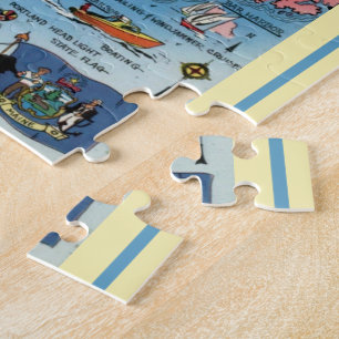 Maine Ansichtkaart Kaart Legpuzzel