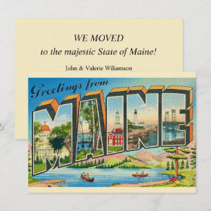 Maine ansichtkaart verhuisbericht