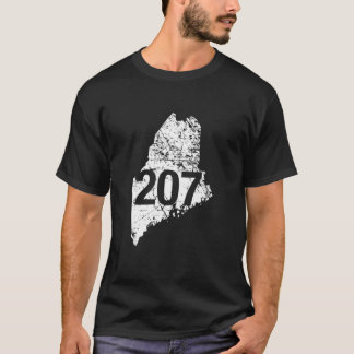 Maine Area Code 207, Funny Cute Hometown Souvenir T-shirt