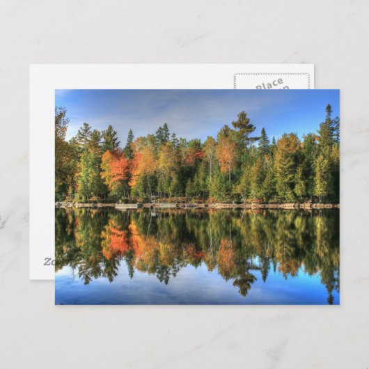 Maine Autumn Herfst Foliage Lake Reflections Briefkaart (Voorkant / Achterkant)