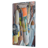 Maine, Bar Harbour. Kleurrijke kreeftenvangboeien Klembord (Links)