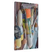 Maine, Bar Harbour. Kleurrijke kreeftenvangboeien Klembord (Rechts)