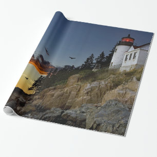 Maine Bass Harbor Lighthouse Foto Cadeaupapier