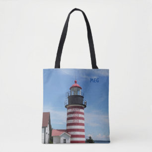 Maine Bicentennial West Quoddy Head vuurtoren Draagtas