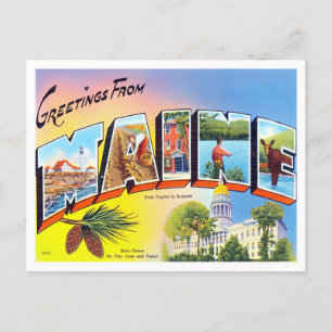 Maine Big Letters Briefkaart