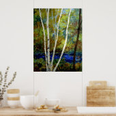 Maine Birch Stream Poster (Keuken)