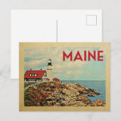 Maine Briefkaart Vintage Travel (Voorkant / Achterkant)