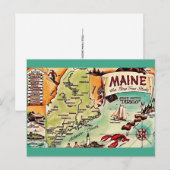 Maine - Carte postale du Pine Tree State (Devant / Derrière)