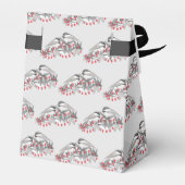 Maine Chickadee Vogel Winter Kerstvakantie Sneeuw Bedankdoosjes (Achterkant)