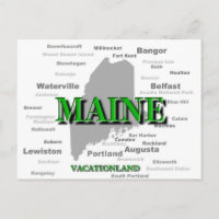 Maine Cities and Towns State Pride Map