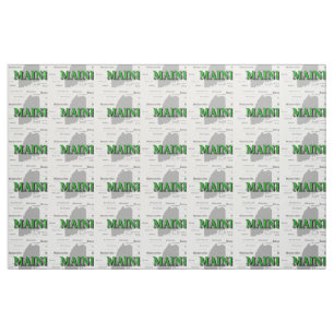 Maine Cities and Towns State Pride Map Stof