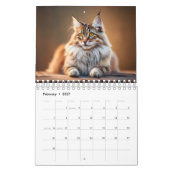 Maine Coon Calendrier Chat Digital AI Paint (Feb 2027)