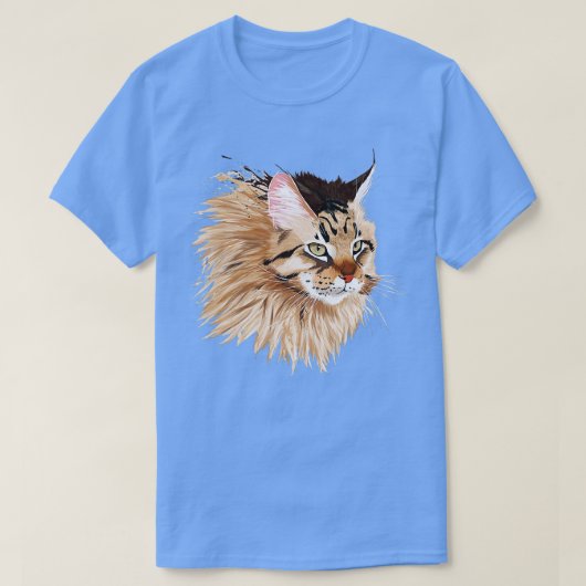 Maine Coon Cat 2 T-shirt (Design voorkant)