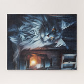 MAINE COON CAT ART JIGSAW PUZZLE (Horizontal)