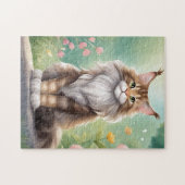 Maine Coon Cat Art Legpuzzel (Horizontaal)