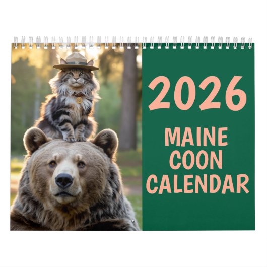 Maine Coon Cat Calendar Kalender (Hoes)